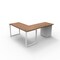 We'Re It Connect It L-Shaped Desk, 77 in D X 30 in H, 60 in W X Thermally Fused Laminate DI60304824L1BBF-WH-WAL - alternate 2